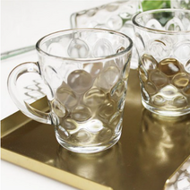 글라스락 강화 수정 머그잔, 280ml, 3개