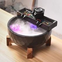 미니 실내 분수대 자연 친환경 천연 가습기 집안습도높이기 건조할때 폭포 개업 선물, 돌받침 안개 L