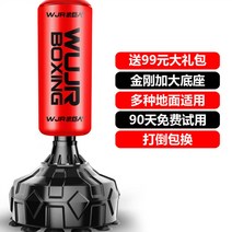 가정용 샌드백 스탠딩 복싱 킥 타이슨 오뚝이 권투 그라운드기술 격투기 체육관 저소음 킥력 다리운동 쌘드백, 불꽃 레드 / 더블 두꺼운 장갑 통