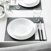 이케아 모던 테이블 식탁 개인 사각 매트 그레이 혼밥 식탁보 러너 심플 플라스틱 깔개 협탁 주방 IKEA 인테리어 용품 꾸미기