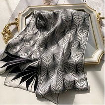 봄버전 올 매치 여성 스카프 실크 손 느낌 양면 인쇄 섹션 15x150cm, 26 28