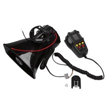 사이렌 싸이렌 앰프 차량용 보안 순찰 시스템 말하는 스피커 12V 100W 범용 자동차 트럭 시끄러운 소리 경고 경보 경적, [01] 다크 그레이