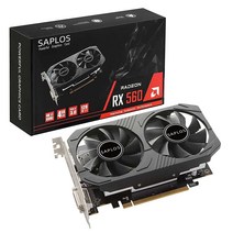 SAPLOS Radeon RX 560 4GB GDDR5 128비트 HDMI 디스플레이 포트 DVI-D PC용 그래픽 카드 듀얼 에어 냉각 컴퓨터 GPU 비디오 카드 게임