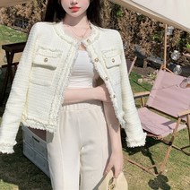 [레티고] 라운드 포켓 트위드 버튼 자켓