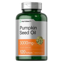 Horbaach 호바흐 호박씨 추출물 오일 3000mg 120정 호박씨유 호박씨기름 호박씨오일 Pumpkin seed oil