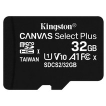 Kingston-캔버스 셀렉트 플러스 microSD 카드 Class10 carte sd 메모리 128GB 32GB 64GB 256GB 16G 512G TF 스마트폰 용 플래시, 32GB_CHINA
