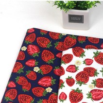 원단천 20수 OX 옥스포드원단 ] 딸기딸기 2색, 화이트