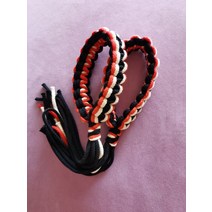 무에타이 헤어밴드 킥복싱 완장 몽콘 수제 머리띠 프랏지앗 아대 세트, 블랙 앤 화이트 레드 암밴드 폭 3cm