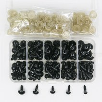 장난감용 블랙 플라스틱 봉제 안전 눈 아미구루미 10mm 안구 인형 액세서리 DIY 재미있는 장난감 눈 동물 6mm 8mm 12mm 16mm, 5mm+100pcs
