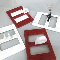 A6 포켓클립 가격표꽂이 가격택 진열대표시, 레드, 각파이프형