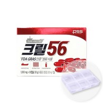 (정품) 펄세스 크릴오일 크릴56 1000mg 인증정품 함익병+알약케이스, 1박스+알약케이스