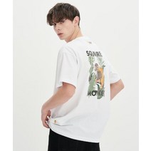 정품 내셔널지오그래픽 N222UTS983 동물 컨셉 그래픽 반팔 티셔츠 WHITE
