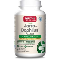 Jarrow Formulas 자로우도피러스 FOS 식물성 캡슐 100정, 200 Servings (Pack of 1)