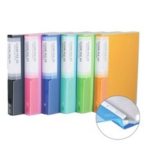 A4 클리어화일 60P/케이스포함/색상랜덤, A4클리어화일60P／케이스(색상랜덤)