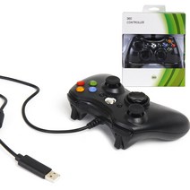 XBOX360 PC 유선컨트롤러 유선패드 엑박패드 블랙, 1개