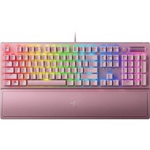 레이저 블랙위도우 V3 기계식 게이밍 키보드 녹색 스위치, Keyboard, Clicky Switches, Quartz Pink, 건반, Clicky 스위치