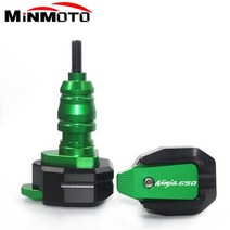 가와사키 닌자 650 2017 2018 2019 오토바이 낙하 방지 프레임 슬라이더 페어링 가드 크래시 패드 프로텍터 액세서리, 초록