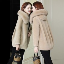 후리스 양털 롱 여성 후드 널디 후리스 후리스집업 겨울 모피 코트 자켓 케주얼재킷
