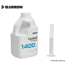 barrow 배로우 pc 냉각수 1400ml 컴퓨터 수냉 특수 농축 콜드 액체 부식 방지 탈 이온 열 유체 slys v3 수냉 커스텀, 투명한