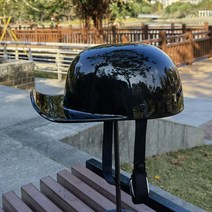 오토바이 스냅백 헬멧 바이크 여름 힙합 클래식 반모, 중, 2401 브라이트 블랙