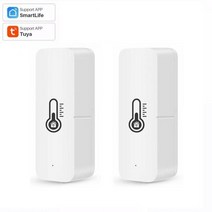 스마트온습도계 온도기록계 Tuya wifi + 블루투스 온도 습도 센서 스마트 라이프 앱 제어를 통한 알림 온도계 모니터링 google home alexa, 2개