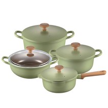 풍년 블리스 라레트로 IH 4종냄비 세트 (20cm낮은편수+20cm양수+24cm웍전골+24cm양수), 단품