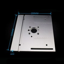 원형톱가이드 조기대 바 레일 직선 목공 벤치용 라우터 테이블 삽입 플레이트 미터 게이지 가이드 포함 톱, 03 Aluminum Plate A