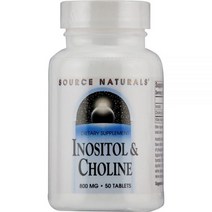 Source Naturals 이노시톨 콜린 800 mg 50 정제