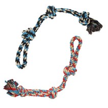 꼬랑댕이 강아지 중형견 대형견 이갈이 터그놀이 강아지 실타래 로프 장난감, 1개, 블루