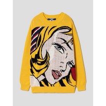 JUNYA WATANABE MAN (Men) Roy Lichtenstein Intarsia Pullover Sweater - Yellow