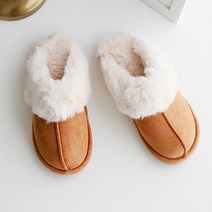 스웨이드 여성 털슬리퍼 뮬 방한슬리퍼 퍼슬리퍼