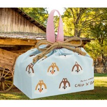 칩앤데일 도시락 주머니 가방 도시락 보자기