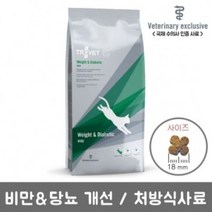 트로벳 고양이 처방식 사료 애묘용 WRD 비만&당뇨 3kg, 6개