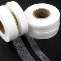 수선테이프 60m 원단 옷 바지 양면 안감 기장 끝단 다림질 접착 의류 리폼 제작 DIY 대용량, 6B 블랙1.5cm