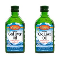 칼슨랩스 오메가3 대구간유 비타민A 비타민D 레몬맛 250ml 2개