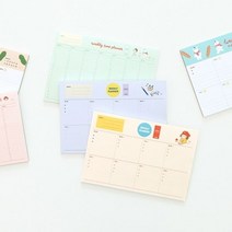 제이제이브라더스 당일출고헬로제인 위클리 플래너패드 6종 스케쥴러 플래너 주간스케쥴러, 03.포포