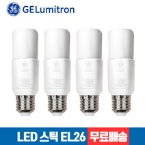 GE LED 브라이트 스틱 6W 10W 13W 16W E26E27 전구색/백색 x 4개입, 백색(아이보리빛) 10W, 4개