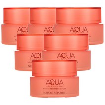 Nature Republic (네이처 리퍼블릭) Nature Republic 슈퍼 아쿠아 맥스 모이스처 수분크림 80ml, 6개