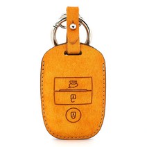 페레노 기아 올뉴 모닝 더뉴 레이 스마트키 가죽케이스 키홀더 키링 PK04, 푸에블로 옐로우