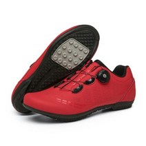자전거신발 클릭슈즈 산악자전거신발 남성 사이클링 스니커즈 Mtb 신발 레이싱 자전거 자동 잠금 속도 여성 스피드 클릿 산악 도로 2023, Rubber-red+47