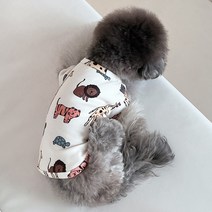우드피카 반려동물 애니멀 티셔츠, 크림