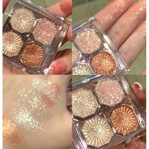 한봄찬 4 color X 2개 애교살 진주 아이섀도우 매트 쉬머 크리스탈 샹들리에 글리터 롱래스팅, 1개, 6번