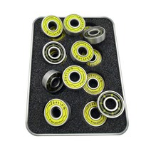 shangren 프리미엄 스케이트 보드 베어링 탄소강 볼 베어링 Pro Longboard 베어링 내마모성 스케이트 보드 베어링 교체, 노랑