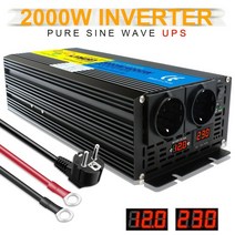 인버터 가정용 변환기 ups 순수 사인파 2000w4000w dc 12v24v ac 220v-240v led + 충전기 앰프 ups 조용하고 빠른 충전 전원 공급 장치, 12v, 만능인