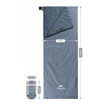 네이처하이크 침낭 캠핑 이불 캠핑용품 동계 구스 백패킹 초경량 2인용, 1개, 블루+양말2EA