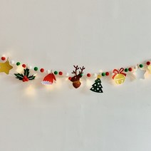 유미코 크리스마스 가랜드 LED 벽장식 인테리어 장식 3M, 타입1