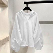빅사이즈원피스 77 88 99 4XL-5XL 플러스 사이즈 여성 후드 스웨터 한국 패션 긴 소매 느슨한 캐주얼 솔리드 컬러 올 매치 자켓 하라주쿠 가을 옷