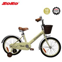 [조코] 신제품_ZOKO 클래식(크림색) 18 유아 아동용 체인자전거(코스터풋브레이크장착, 상세 설명 참조, 상세 설명 참조