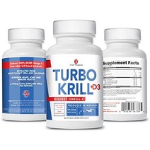 3Care 터보 크릴 2100mg [] 크릴 오일 및 3 보충 60 카운트 소프트 젤 오메가 비타민 D 600 IU