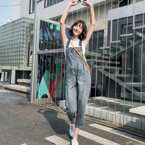 여성 데님 멜빵 팬츠 점프수트 DHH-A33 원피스